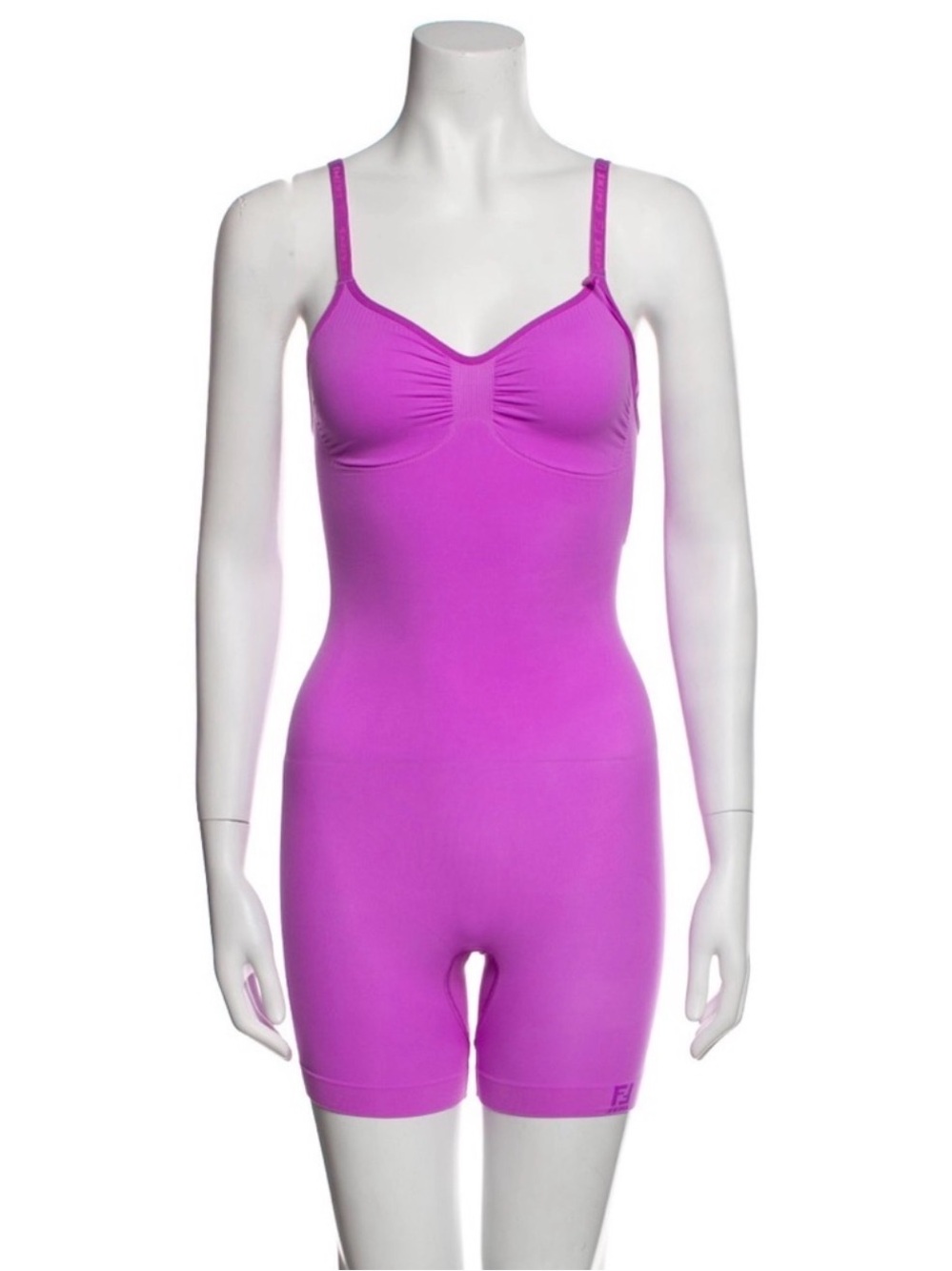 New Auth SKIMS x FENDI Sculpting Mid Thigh Bodysuit magenta onesie SHAPEWEAR M